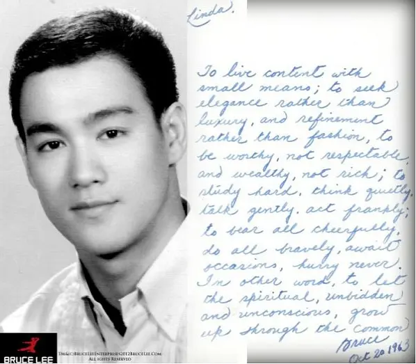 Bruce Lee postcard to his future wife, October 1963